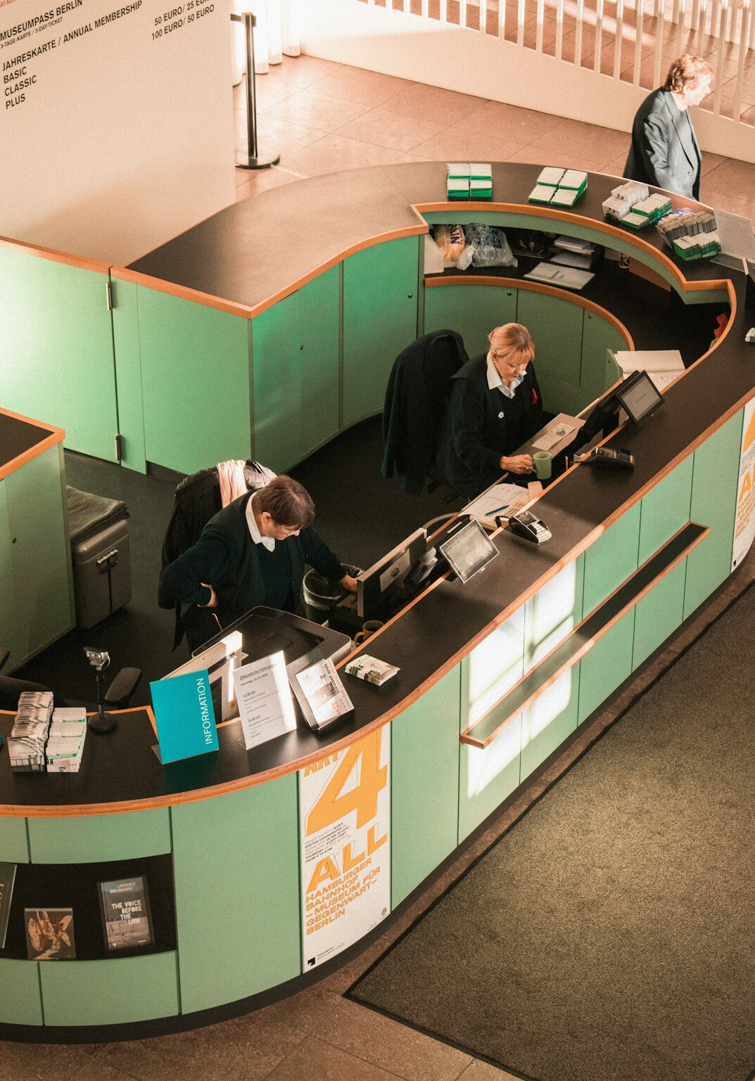 Modern reception desk of a health insurance office in Singapore